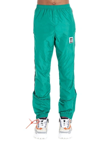 Shop Off-white Men's Green Polyamide Pants