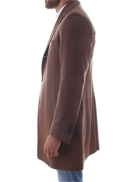 Shop Tagliatore Men's Brown Cashmere Coat