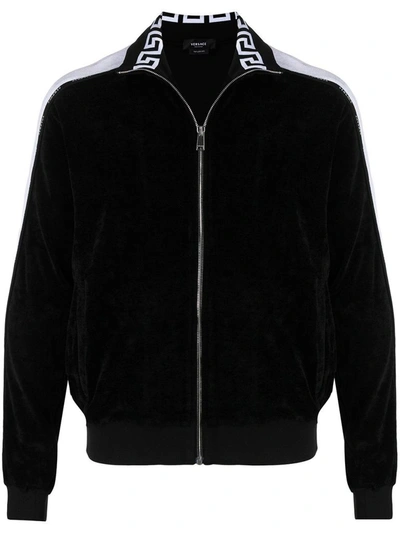 Shop Versace Men's Black Viscose Jacket