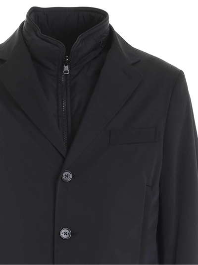 Shop Fay Men's Black Polyester Coat