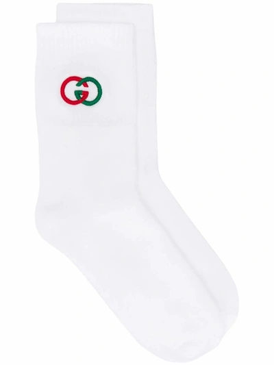 Shop Gucci Men's White Cotton Socks