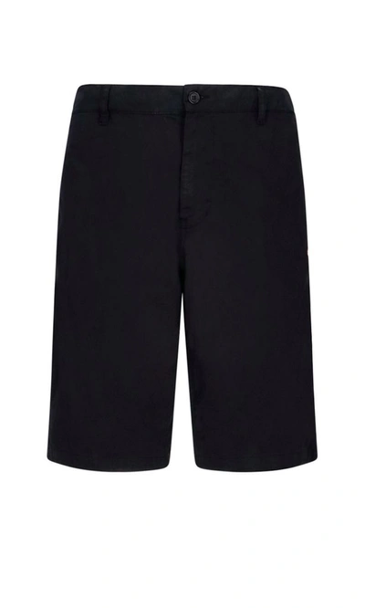 Shop Aspesi Men's Black Cotton Shorts