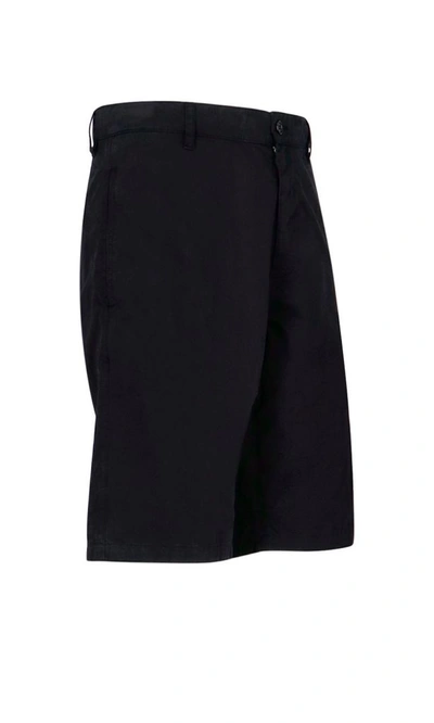 Shop Aspesi Men's Black Cotton Shorts