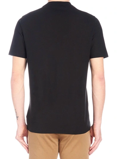 Shop Zanone Men's Black Cotton T-shirt
