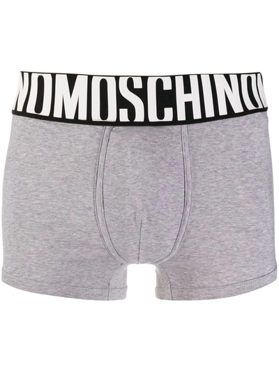 Shop Moschino Men's Grey Cotton Boxer