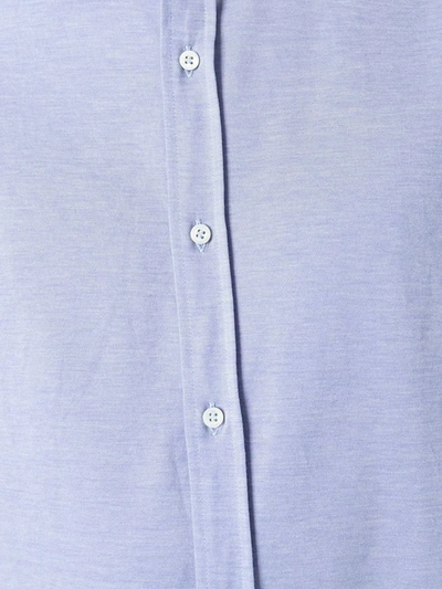 Shop Brunello Cucinelli Men's Light Blue Cotton Shirt