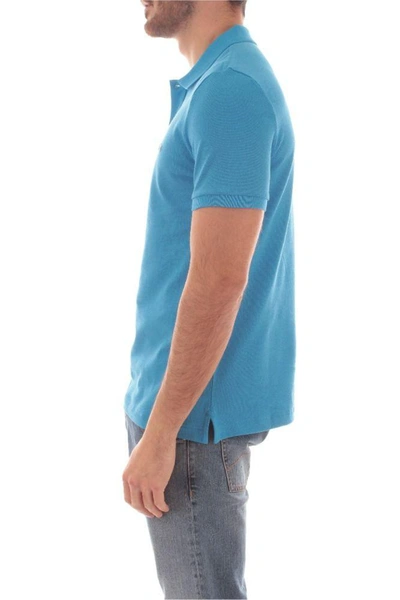 Shop Lacoste Men's Light Blue Cotton Polo Shirt