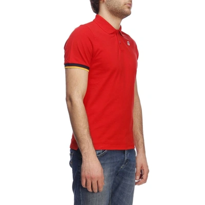 K-way Vincent Contrast Stretch Polo In Red