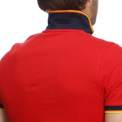 K-way Vincent Contrast Stretch Polo In Red
