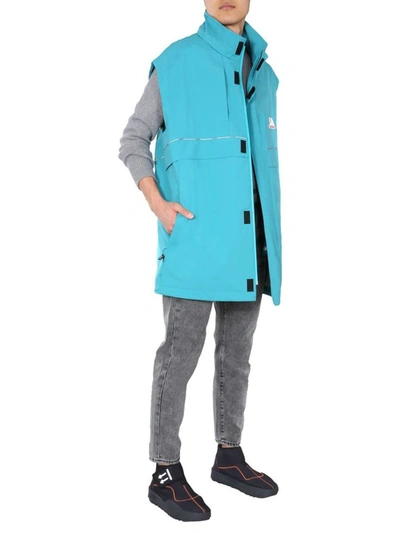 Shop Off-white Men's Light Blue Polyamide Outerwear Jacket