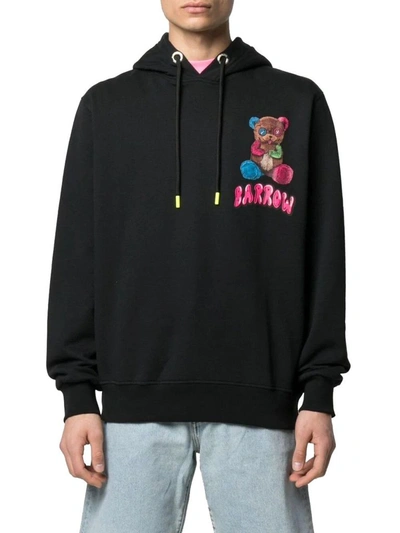 Shop Barrow Men's Black Cotton Sweatshirt