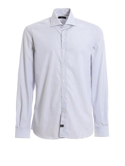 Shop Fay Men's Light Blue Cotton Shirt