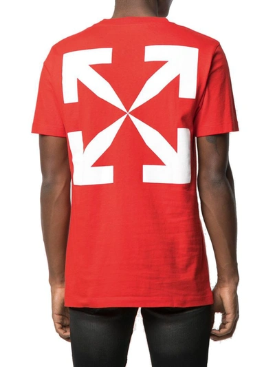 Shop Off-white Men's Red Cotton T-shirt