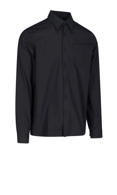 Shop Prada Men's Black Cotton Shirt