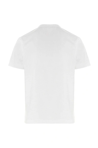 Shop Comme Des Garçons Play Men's White Cotton T-shirt
