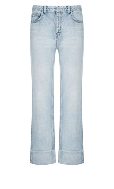 Shop Balenciaga Men's Blue Cotton Jeans