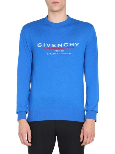 Shop Givenchy Men's Blue Wool Sweater