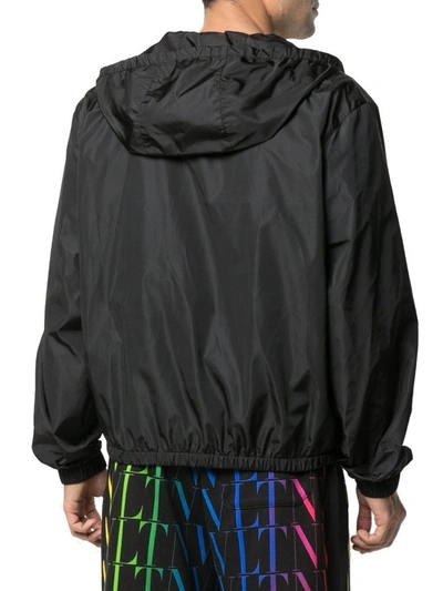 Shop Valentino Men's Black Polyamide Outerwear Jacket