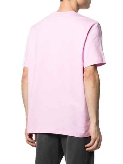 Shop Msgm Men's Pink Cotton T-shirt