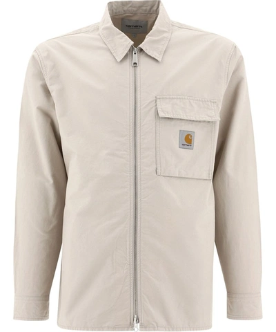 Shop Carhartt Men's Beige Cotton Jacket