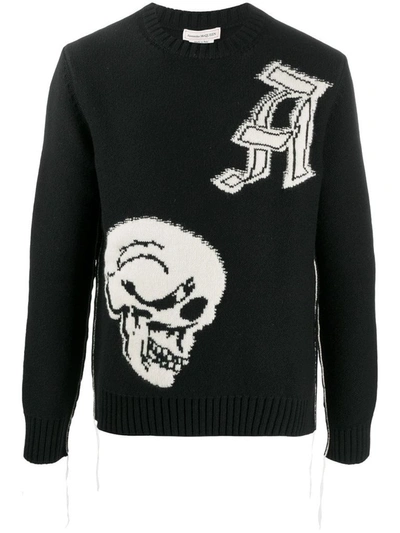 Shop Alexander Mcqueen Men's Black Wool Sweater