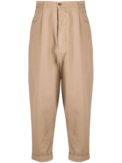 Shop Ami Alexandre Mattiussi Men's Beige Cotton Pants