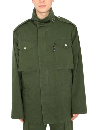 Shop Off-white Men's Green Cotton Jacket