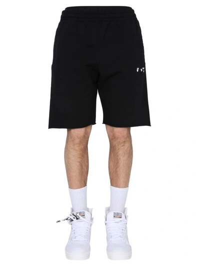 Shop Off-white Men's Black Cotton Shorts