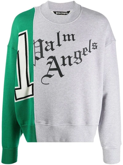 Shop Palm Angels Men's Green Cotton Sweatshirt