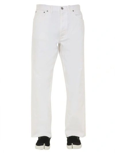 Shop Maison Margiela Men's White Cotton Jeans