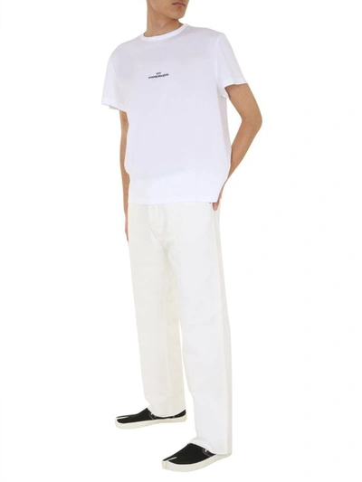 Shop Maison Margiela Men's White Cotton Jeans