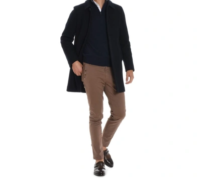 Shop Aspesi Men's Blue Wool Coat