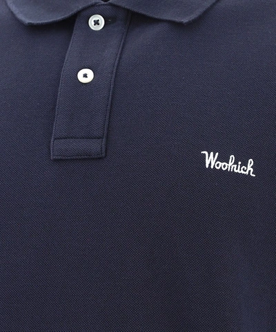 Shop Woolrich Men's Blue Other Materials Polo Shirt