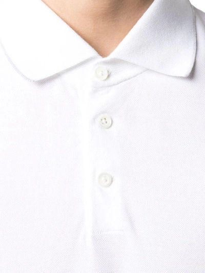 Shop Brunello Cucinelli Men's White Cotton Polo Shirt