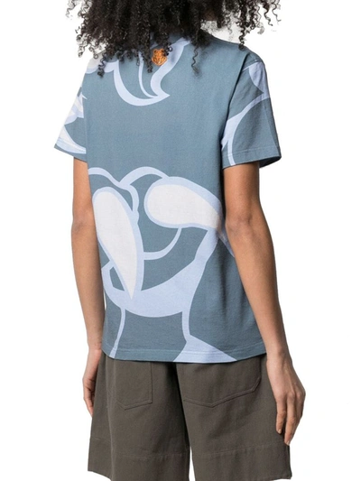 Shop Kenzo Men's Light Blue Cotton T-shirt