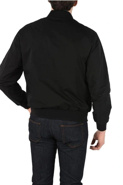 Shop Ermenegildo Zegna Men's Black Polyester Outerwear Jacket
