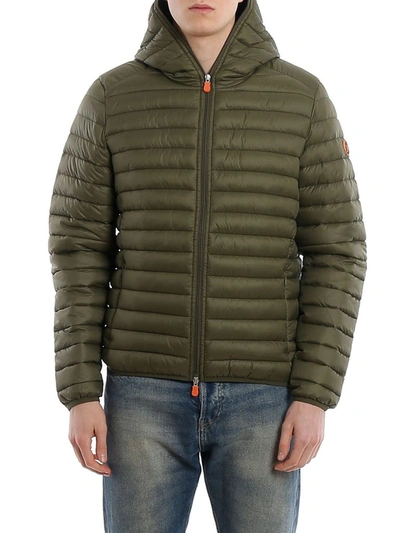 Shop Save The Duck Men's Green Polyamide Down Jacket