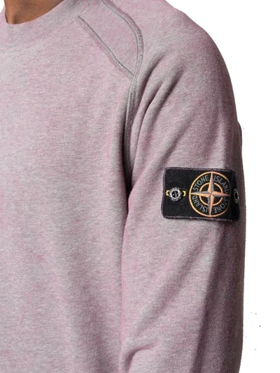 Shop Stone Island Men's Pink Cotton Sweatshirt