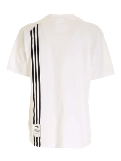 Shop Adidas Y-3 Yohji Yamamoto Men's White Cotton T-shirt