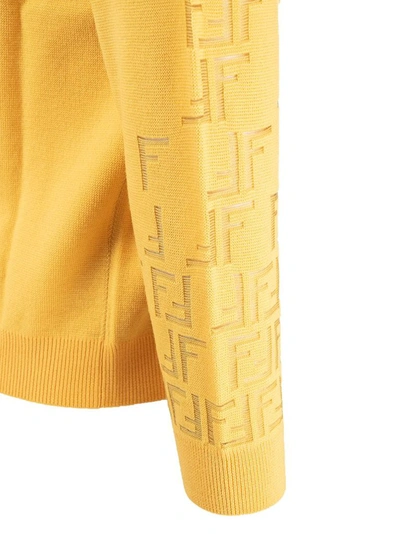 Shop Fendi Men's Yellow Wool Sweater