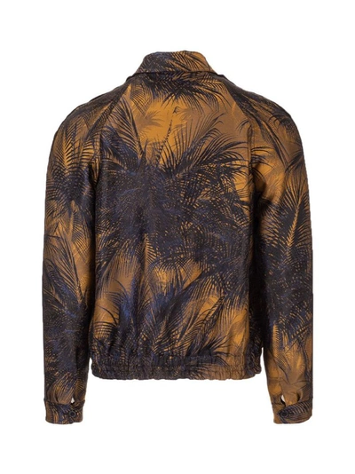 Shop Saint Laurent Men's Blue Other Materials Outerwear Jacket