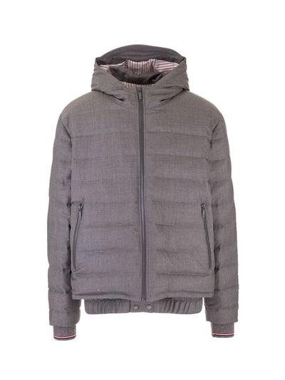 Shop Thom Browne Men's Grey Other Materials Down Jacket