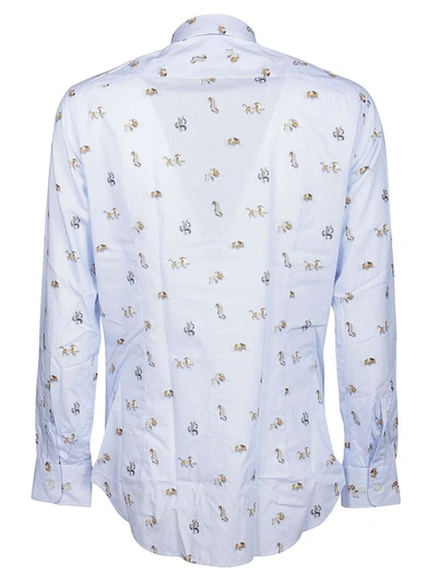 Shop Etro Men's Light Blue Other Materials Shirt