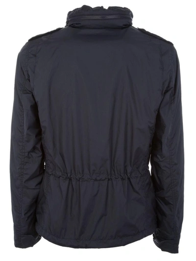 Shop Aspesi Men's Blue Polyester Outerwear Jacket
