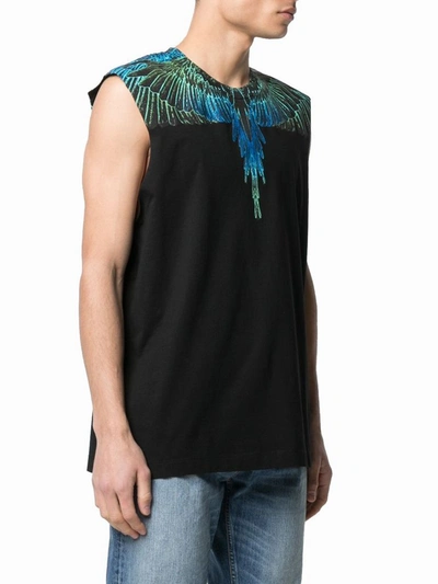 Shop Marcelo Burlon County Of Milan Marcelo Burlon Men's Black Cotton Tank Top