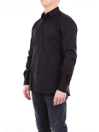 Shop Saint Laurent Men's Black Leather Shirt