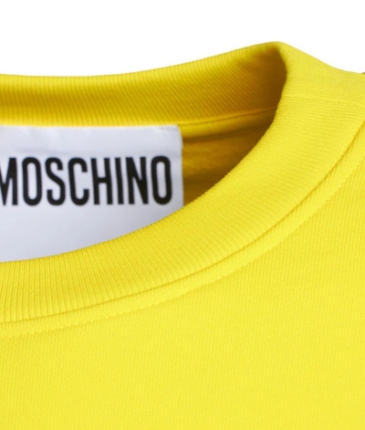 Shop Moschino Men's Yellow Other Materials Sweatshirt