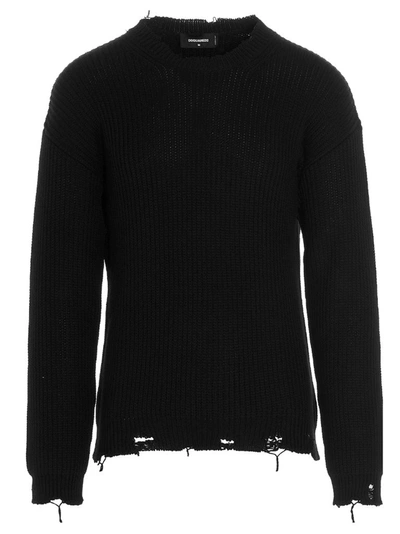 Shop Dsquared2 Men's Black Cotton Sweater