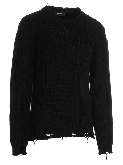 Shop Dsquared2 Men's Black Cotton Sweater