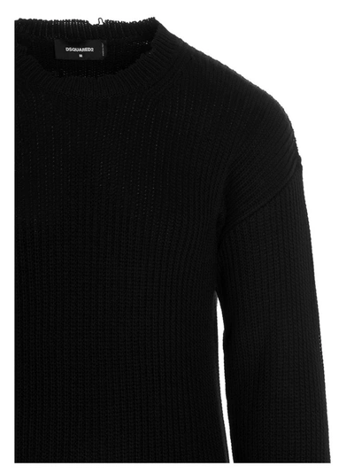 Shop Dsquared2 Men's Black Cotton Sweater